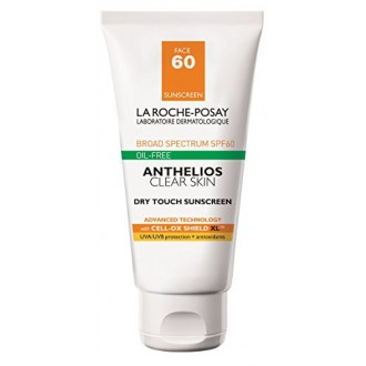 La Roche-Posay Anthelios seco táctil Clear Skin Protector solar facial para piel grasa con SPF 60, 1.7 fl. Onz.