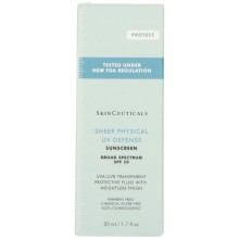 Skinceuticals Sheer física UV Defense SPF 50 de protección solar de amplio espectro de fluidos, 1,7 onzas