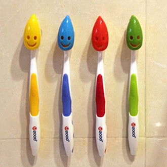 4X Cartoon Toothbrush Head Case Suction Cup Protective Cover Bathroom Tube Antibacterial by MMRM