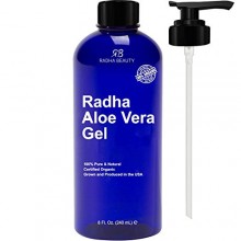 Gel Aloe Vera bio pour le visage, corps et cheveux - 100% Pure &amp; Natural, Certified Organic et pressée à froid - Nouvelle fo