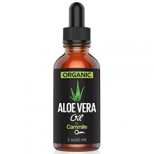 Aloe Vera Huile pour les cheveux, le visage, la peau, le corps et les brûlures - pur et pressée à froid - avec de la vitamine e 