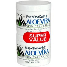 Fruit de la Terre Aloe Vera Cream 4 Oz. Jars (Pack 2)