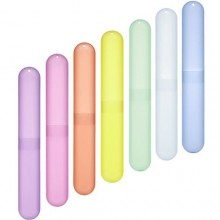 BCP Paquete de 7 diverso color del cepillo de dientes de plástico caso / sostenedor para el uso de viaje