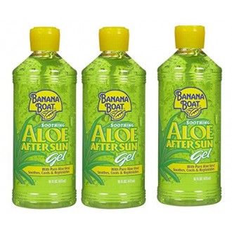 Banana Boat Aloe Aftersun Gel Alivia la piel seca quemada por el sol: El tamaño de 16 onzas (paquete de 3)