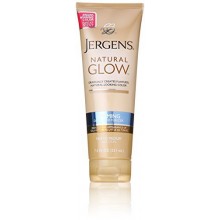 Jergens Natural Glow Hidratante Reafirmante, justo a la piel Medio Tonos de 7,5 onzas