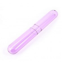 Vogholic 8.3" Travel Portable Clear Purple Plastic Toothbrush Case Box Holder