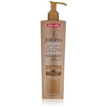 Jergens Natural Glow Daily Moisturizer, justo en medio, de 10 onzas