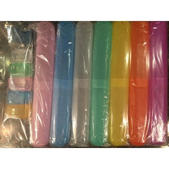 7 PCS plastique de couleur anti bactéries Titulaire Voyage Toothbrush Case Cover Toothbrush Boîte de rangement avec Bactéries gr