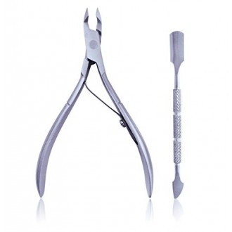 55% OFF- Cuticle Nipper with Cuticle Pusher- Professional Grade Stainless Steel Cuticle Remover and Cutter - Durable