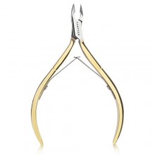 FANTCEN Cuticle Nipper 1/2 Jaw Cuticle Clippers Professional Golden Cuticle Remover Trimmer Cutter Scissor Double Spring