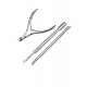 Nail Cuticle Nipper with Trimmers Pusher Pack of 3
