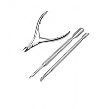 Nail Cuticle Nipper with Trimmers Pusher Pack of 3