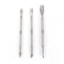 Manucure Pédicure Set - TOOGOO (R) 3Pcs Nail Art en acier inoxydable cuticules Spoon Remover Pusher manucure pédicure