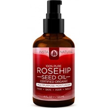 InstaNatural Orgánica Aceite de semillas de rosa mosqueta - 100% puro y sin refinar aceite virgen - Crema hidratante natural par