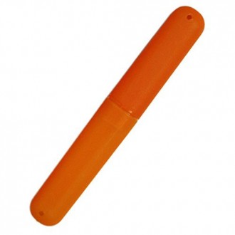LiveZone Different Color Portable Plastic Toothbrush Case/Holder for Travel Use,3 Pcs (Orange)