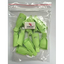 Yimart® 10pc Plastic Acrylic Nail Art Soak Off Cap Clip Uv Gel Polish Remover Wrap Cleaner Clip Cap Tool (Green)