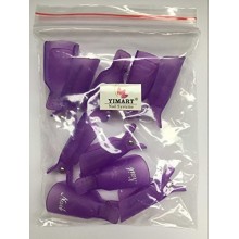 Yimart® 10pc plastique acrylique Nail Art Soak Off Cap clip Uv Gel Polish Remover Wrap Cleaner clip Cap Tool (Violet)