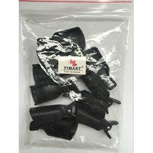 Yimart® 10pc plastique acrylique Nail Art Soak Off Cap clip Uv Gel Polish Remover Wrap Cleaner clip Cap Tool (Noir)