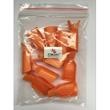 Yimart® 10pc Plastic Acrylic Nail Art Soak Off Cap Clip Uv Gel Polish Remover Wrap Cleaner Clip Cap Tool (Orange)