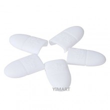 Gel silicone blanc Yimart 10PCS Nail Soak Off Gel UV Art Polish Remover Wrap Cap Outils Résurrection pince ensemble