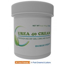 Crema de urea 40 | El maíz y el removedor de callos, Exfoliante de la piel y urea Crema hidratante, 4 oz