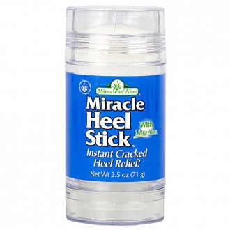 Miracle of Aloe Miracle Heel Stick 2.5. Soothe Cracked, Dry, Rough, Hard Heels and Restore Soft Skin Insantly! If Your Heels