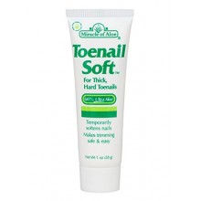 Miracle of Aloe Toenail Soft 1 Oz Temporary Nail Softening Cream with 60% Ultra Aloe. Fast Active Formula That Works While