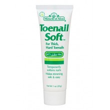 Miracle of Aloe Toenail Soft 1 Oz Temporary Nail Softening Cream with 60% Ultra Aloe. Fast Active Formula That Works While