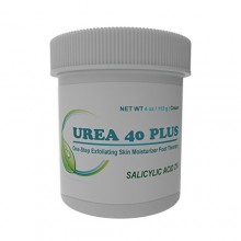 Crema de urea 40 Plus 2% de ácido salicílico Crema, dermatólogo recomendado One-Step Exfoliante Hidratante Piel Pie Terapia, 4 o