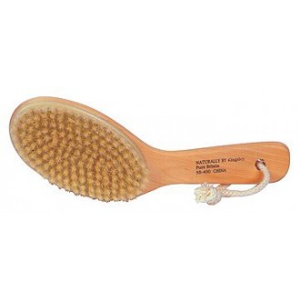 100% naturel Boar Bristle Brush corps avec manche en bois Contoured