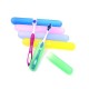 Amgate Plastic Toothbrush Case for Travel Use, Pack of 10 PCS Different Color Toothbrush Holder (Not with Toothbrush)