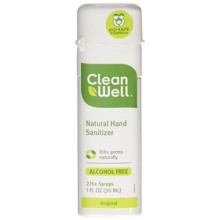 Aerosol CleanWell natural Desinfectante para las manos, olor original, 1 oz (paquete de 6)