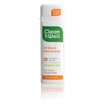 CleanWell Natural Mano Sanitizer- 1 oz Spray - Naranja Vainilla Aroma (paquete de 6)