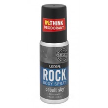 CRYSTAL ROCK Mineral Déodorant Body Spray pour les hommes - COBALT SKY (4 fl oz)