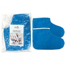 Pana® Marque réutilisable * BLEU * thermique en tissu isolé Chaussons avec velcro pour Paraffine Heat Therapy Spa Traitements / 