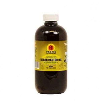 Tropic Isla de Jamaica Negro 8 oz Aceite de ricino con un aplicador, Venta grande !! - Packaing botella de PET Segura