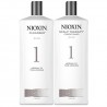 Nioxin Sistema 1 Limpiador y Terapia cuero DUO Conjunto (33,8 oz) cada uno