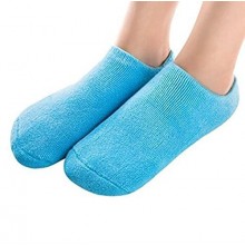 Makhry Blue SPA Moisturizing Silicone Gel Soft Socks Dry Cracked Heel Care Skin Repair Therapy Treatment Comfy Recovery