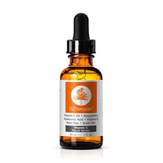 OZNaturals- Vitamin C Serum For Your Face Contains Professional Strength 20% Vitamin C + Hyaluronic Acid -  Anti Wrinkle,