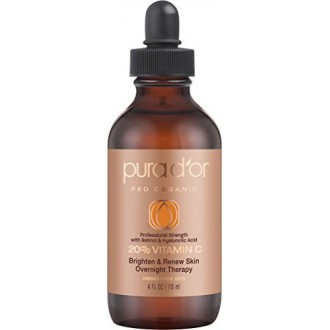 PURA D'OR 20% de vitamine C Sérum Force Professional Therapy nuit, 4 Fluid Ounce