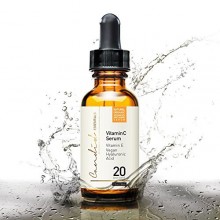 Mejor Serum Vitamina C para la cara y los ojos, orgánica y natural, con vitamina E, ácido hialurónico y ferúlico, productos anti