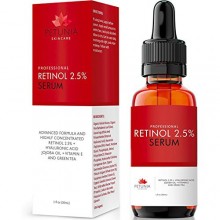 Best Retinol Serum 2.5% with Hyaluronic Acid + Jojoba Oil + Vitamin E and Green Tea for the Face - Natural & Organic - Age