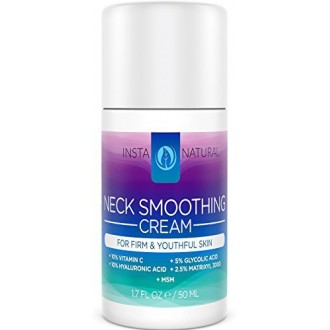 InstaNatural Neck Firming Cream - Daily Moisturizer for Wrinkles, Fine Lines, Saggy Skin and Chest - Smoothing and