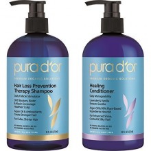 PURA D'OR terapia de prevención de la pérdida del cabello Fuerza y ​​Calmar Combo