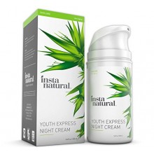 InstaNatural Crema de Noche - mejor crema hidratante para la cara - Con 5% niacinamida, vitamina B3, vitamina C, argán y aceite 