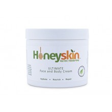 Honeyskin Organics Aloe Vera + Manuka Honey Face and Body Cream for Rosacea, Eczema, Psoriasis, Rashes, Itchiness, Redness