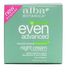 Alba Botanica Natural Even Advanced Sea Plus Renewal Night Cream 2 fl oz
