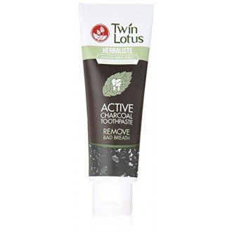 Twin Lotus activo de carbón Pasta de dientes Herbaliste Triple Action 100 g (3,52 oz) X 1 Tubo