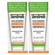 TheraBreath Dentist Recommended Fresh Breath Dry Mouth Toothpaste, Mild Mint, 4 Ounce (Pack of 2)