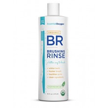 Essential Oxygen Organic Brushing Rinse Toothpaste Mouthwash for Whiter Teeth, Fresher Breath, and Healthier Gums,